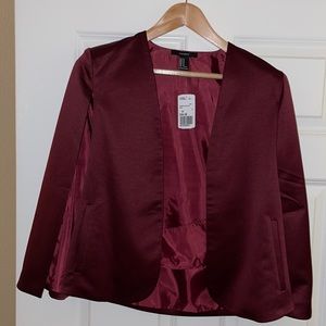 Wine Cape Blazer Coat